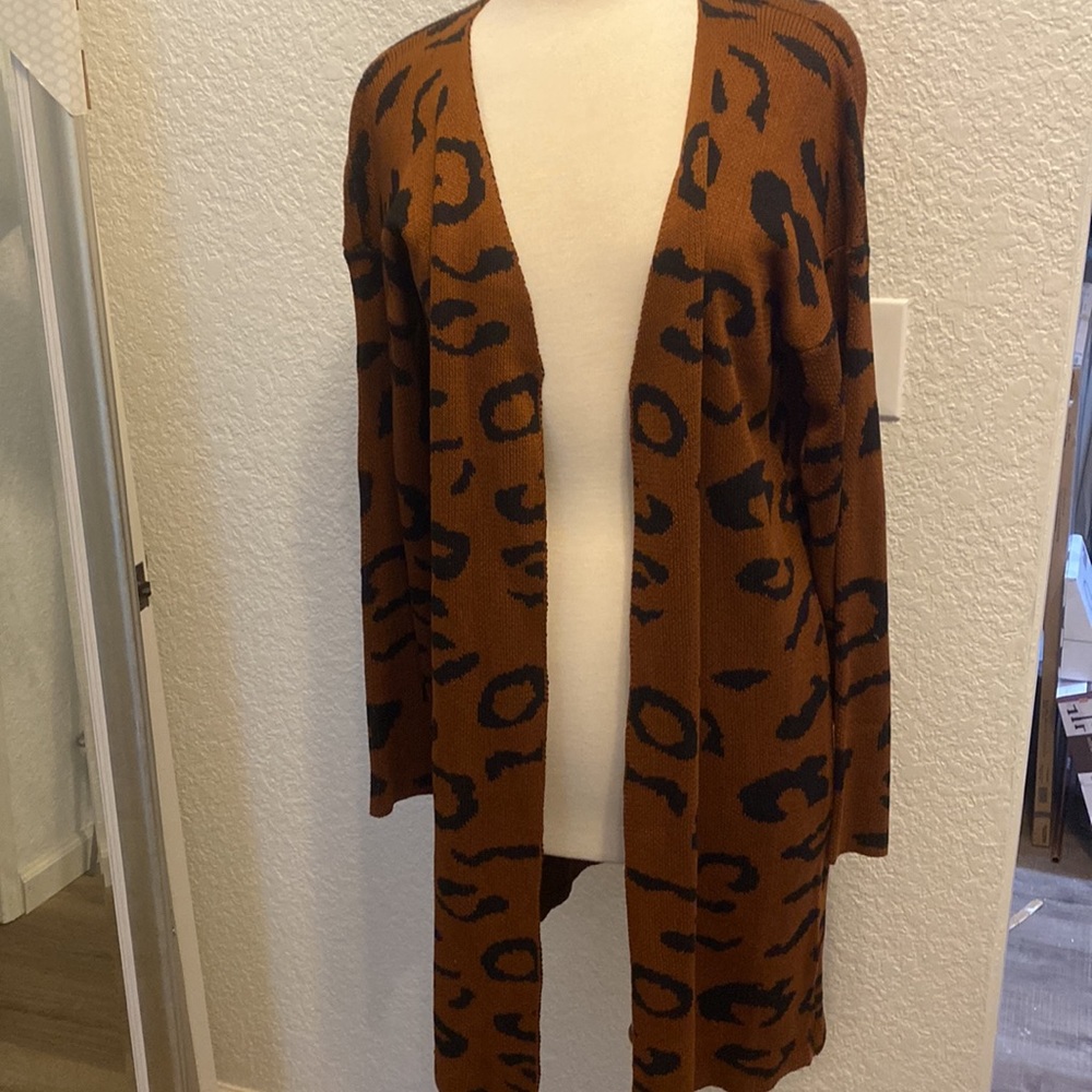 Animal Print Cardigan